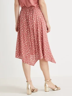 Jupe élastiquée asymétrique Femme Jupe