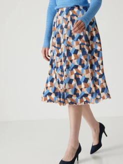 Jupe élastiquée plissé permanent Femme Jupe