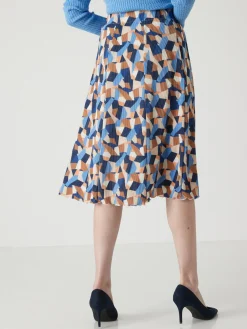 Jupe élastiquée plissé permanent Femme Jupe