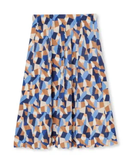 Jupe élastiquée plissé permanent Femme Jupe