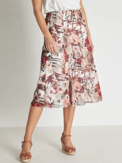 Online Jupe élastiquée évasée Femme Jupe