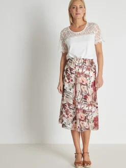 Online Jupe élastiquée évasée Femme Jupe