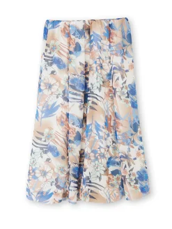 Clearance Jupe élastiquée évasée Femme Jupe