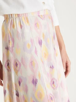 Clearance Jupe élastiquée évasée en maille Femme Jupe