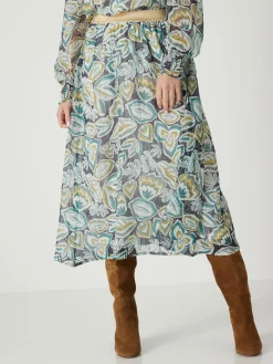 Clearance Jupe longue en voile Femme Jupe