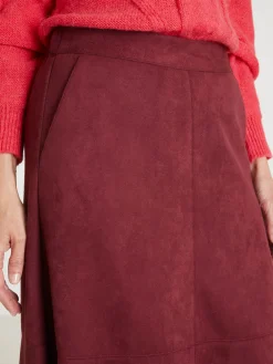 Discount Jupe suédine élastiquée dos Femme Jupe