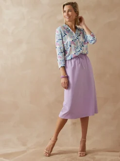 New Jupe trapèze élastiquée Femme Jupe