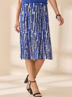 Outlet Jupe évasée en maille crêpe Femme Jupe