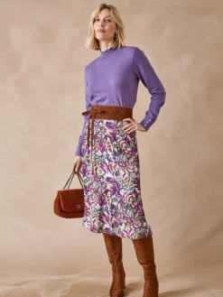 Jupe évasée en maille douce Femme Jupe