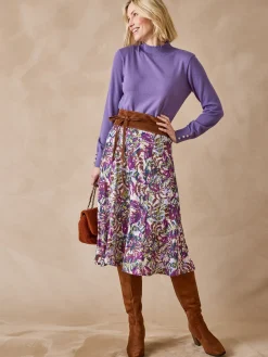 Jupe évasée en maille douce Femme Jupe