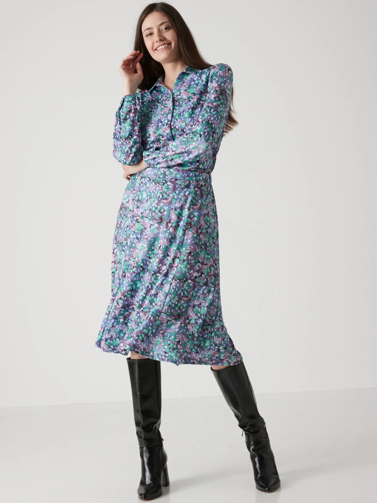 Clearance Jupe évasée en maille douce Femme Jupe