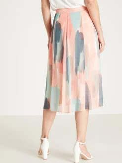 New Jupe évasée en voile doublé Femme Jupe