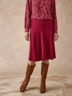 Hot Jupe évasée entièrement élastiquée Femme Jupe