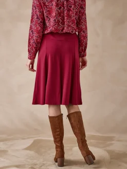 Hot Jupe évasée entièrement élastiquée Femme Jupe