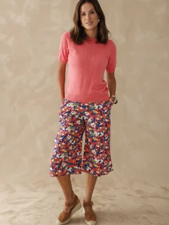 New Jupe-culotte entièrement élastiquée Femme Jupe|Pantalon