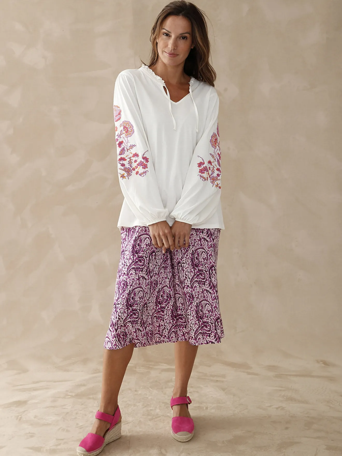 Jupe-culotte entièrement élastiquée Femme Jupe|Pantalon