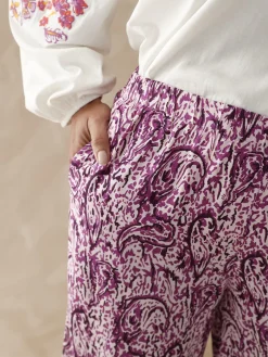 Jupe-culotte entièrement élastiquée Femme Jupe|Pantalon