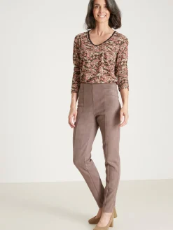 Hot Legging en maille suédine Femme Pantalon