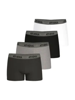 Discount Lot de 4 boxers Basic Coton Homme Boxer, Caleçon