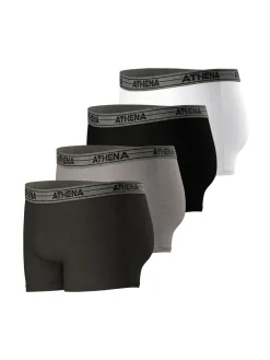 Discount Lot de 4 boxers Basic Coton Homme Boxer, Caleçon