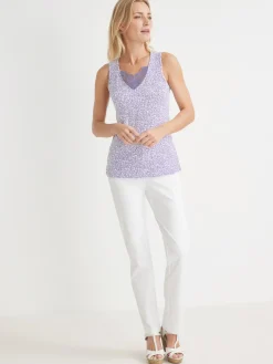 Best Lot de 2 caracos avec dentelle Femme T-Shirt