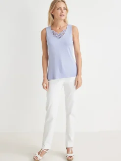 Best Lot de 2 caracos avec dentelle Femme T-Shirt