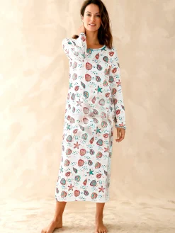 Outlet Lot de 2 chemises de nuit longues coton Chemise De Nuit