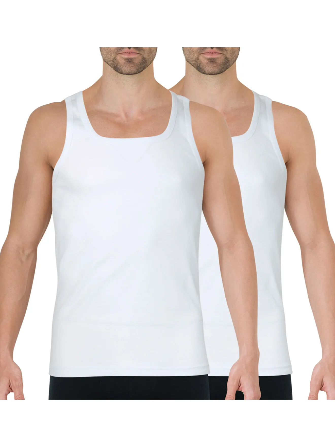 Sale Lot de 2 débardeurs homme Coton Bio Homme Maillot De Corps