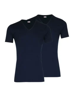 Discount Lot de 2 maillots col V manches courtes Homme Maillot De Corps