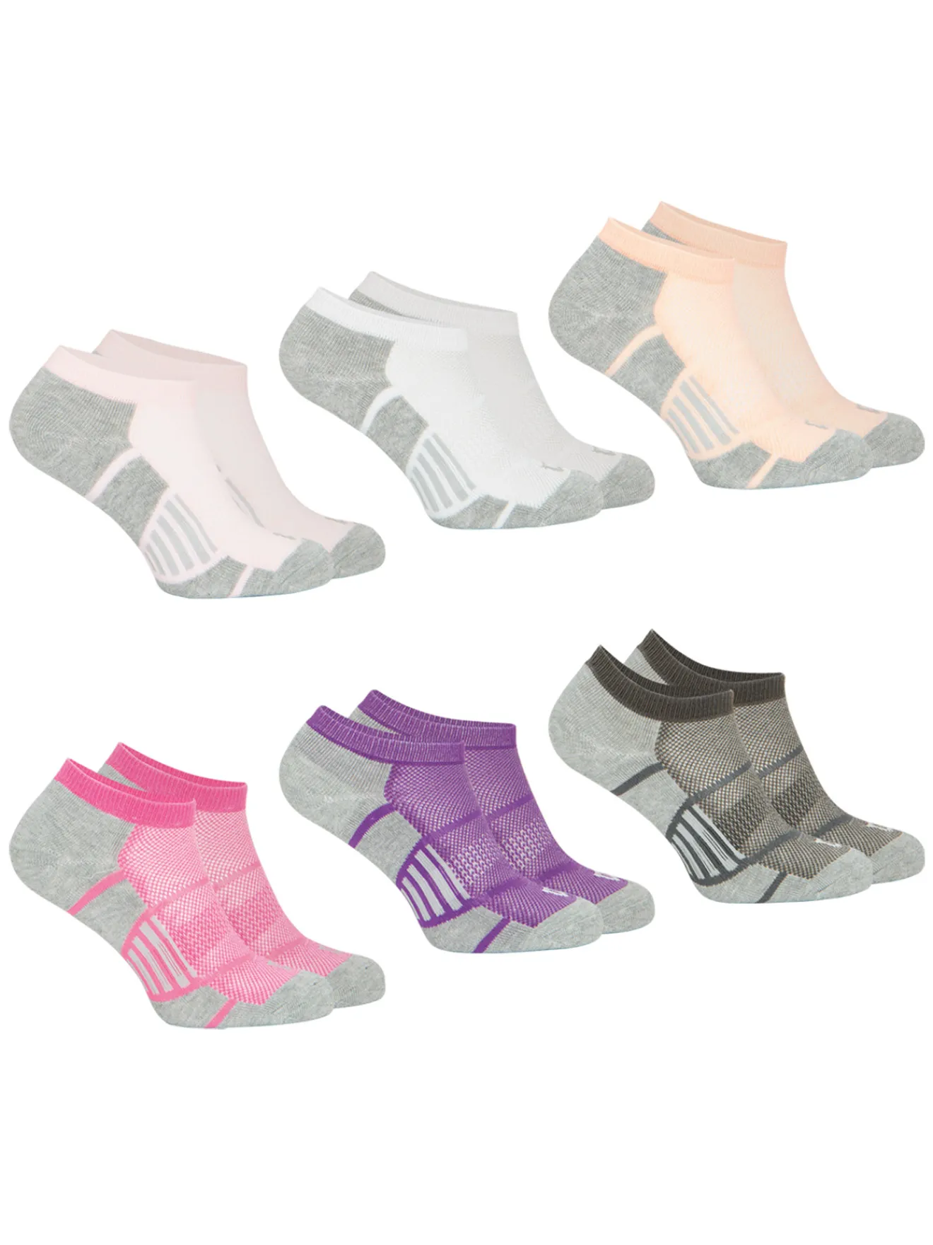 Hot Lot de 6 paires de chaussettes courtes Chaussettes|Bas, Mi Bas, Collants