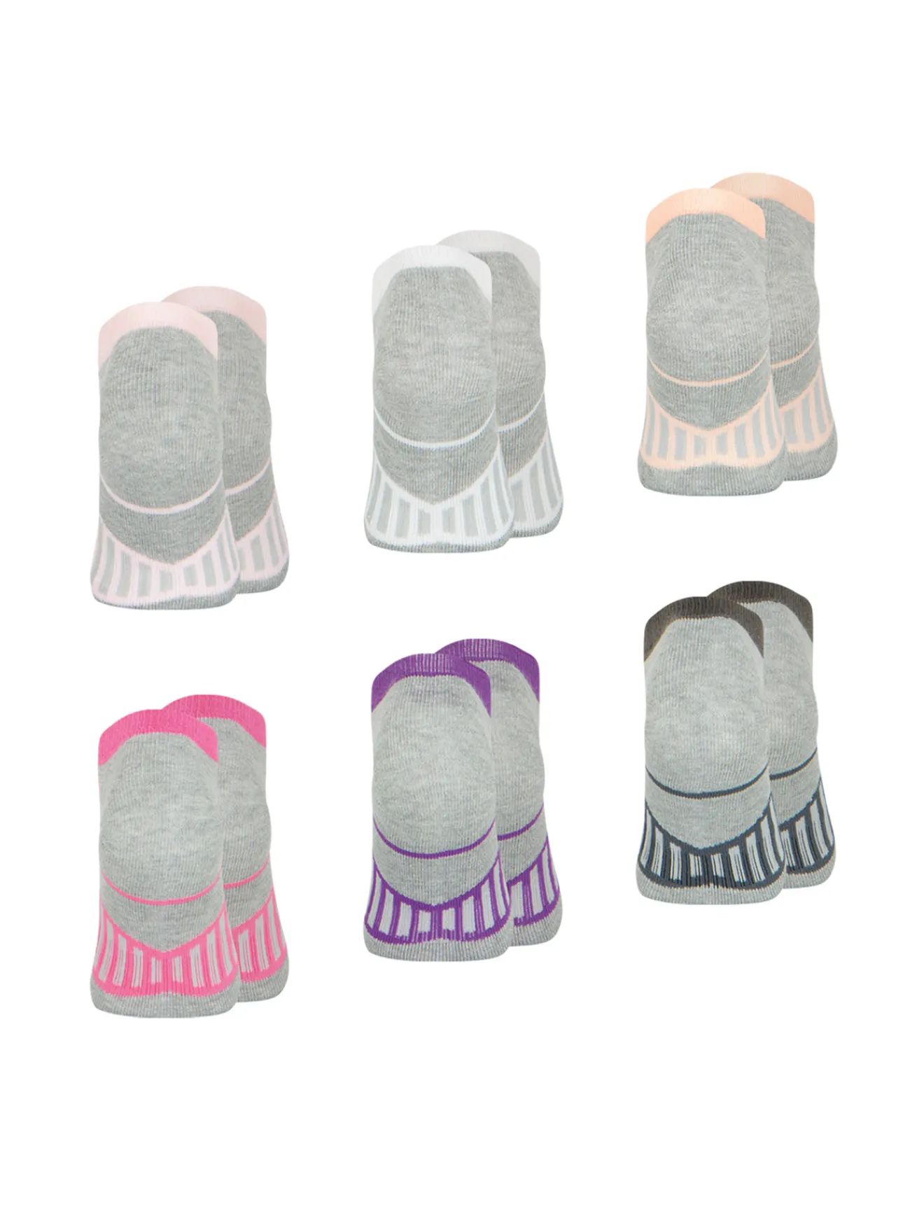 Hot Lot de 6 paires de chaussettes courtes Chaussettes|Bas, Mi Bas, Collants
