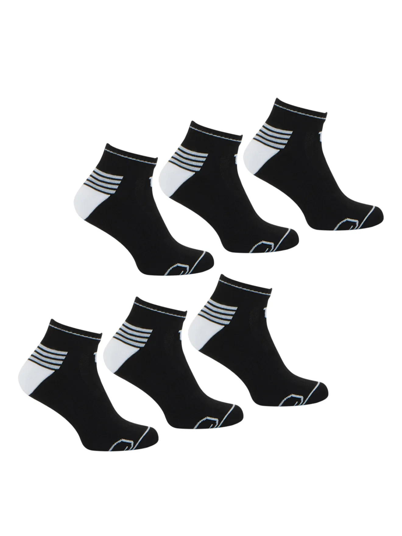 Outlet Lot de 6 paires de chaussettes basses Homme Chaussettes