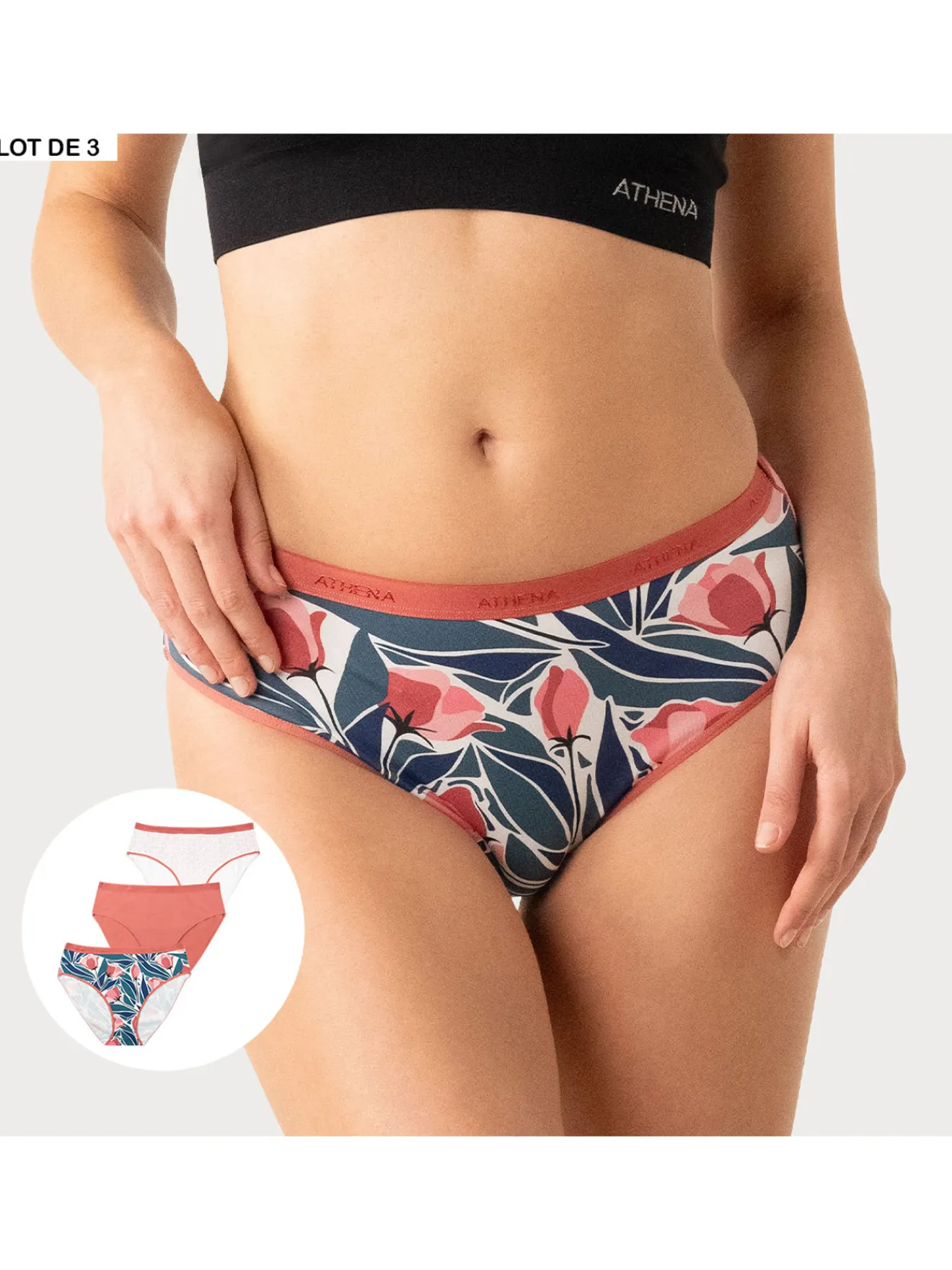 Clearance Lot de 3 slips Mode Ecopack Culotte, Slip, Shorty