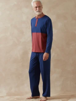 Clearance Lot pyjashort + pyjama maille pur coton Homme Pyjama