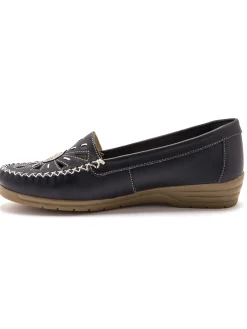 Clearance Mocassins ajourés largeur confort Femme Mocassins, Sans-Gênes