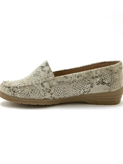 Best Mocassins cuir imprimé largeur confort Femme Mocassins, Sans-Gênes