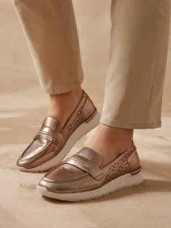 Mocassins cuir motifs ajourés Femme Mocassins, Sans-Gênes