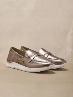 Mocassins cuir motifs ajourés Femme Mocassins, Sans-Gênes