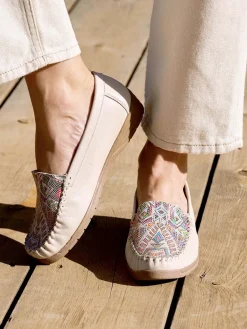 Clearance Mocassins ethniques grande largeur Femme Mocassins, Sans-Gênes