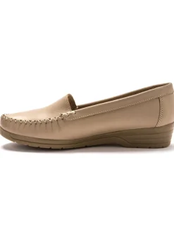 Outlet Mocassins plateau lisse largeur confort Femme Mocassins, Sans-Gênes
