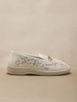 Clearance Mocassins textile intérieur éponge Femme Chaussures En Toile