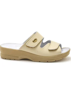 Hot Mules à scratch extra larges Femme Chaussures Paramédicales