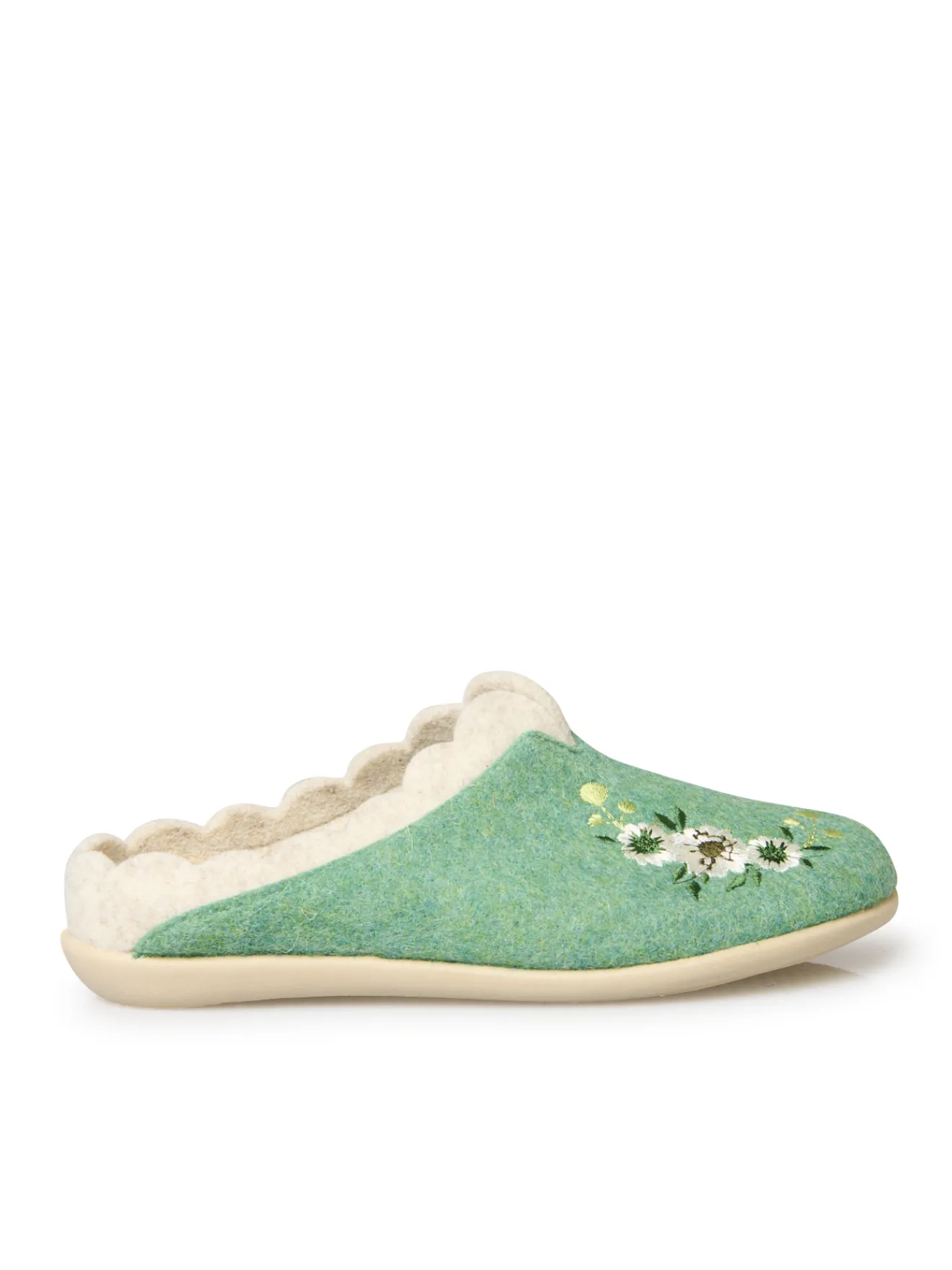 Online Mules broderies fleurs semelle amovible Femme Pantoufles, Chaussons