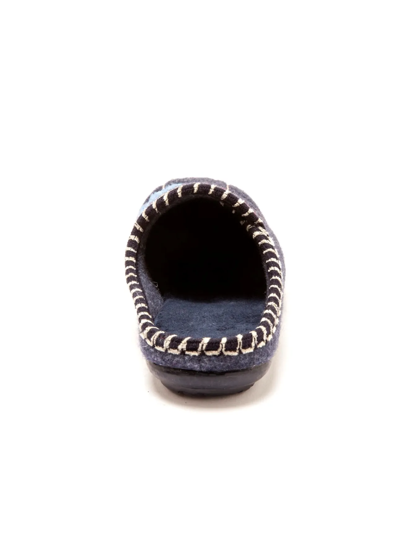 Outlet Mules brodées grande largeur Femme Pantoufles, Chaussons