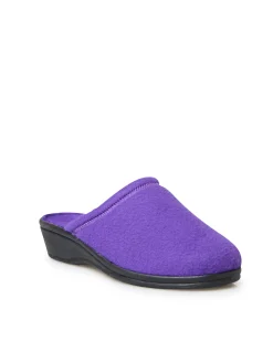 Outlet Mules en fibre polaire Femme Pantoufles, Chaussons