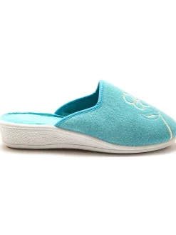 Mules fermées brodées Femme Pantoufles, Chaussons