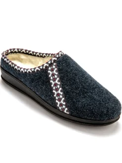 Online Mules fourrés laine majoritaire Femme Pantoufles, Chaussons