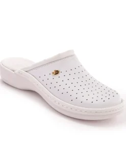 Hot Mules ultra légères en cuir Femme Chaussures Paramédicales