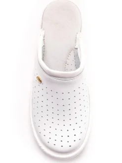 Hot Mules ultra légères en cuir Femme Chaussures Paramédicales