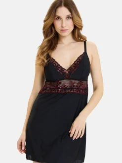 Best Nuisette sexy dentelle et microfibre Chemise De Nuit